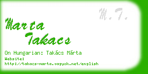 marta takacs business card