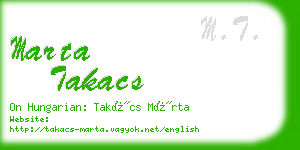 marta takacs business card